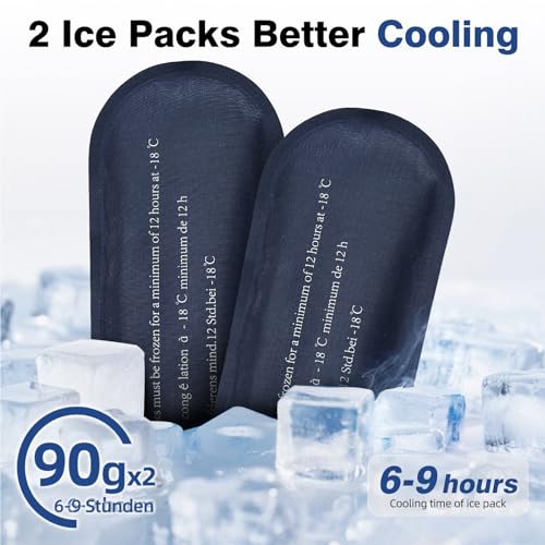 apollo walker Insulin Cooler Travel Case with Ice Packs and Insulation - color: Black, size: Small