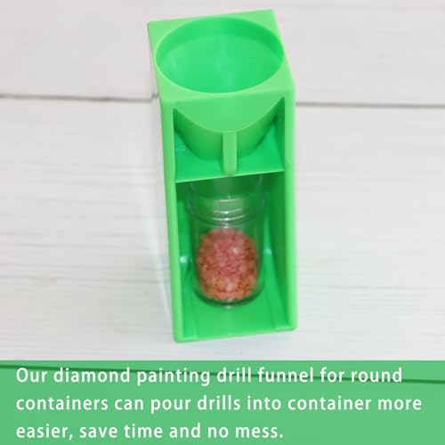PIAOLGYI Diamond Painting Tools,Diamond Painting Drill Funnel for Round Containers,Diamond Painting Accessories (Green) - color: Green