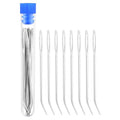 uxcell 8 Pcs Yarn Needle Kit, 3.15 Inch Tapestry Needles Bent High Carbon Iron Large Eye Sewing Darning Needles Hand Sewing Needles with Storage for Hand Sewing Art Crafts, Silver Tone - color: Silver