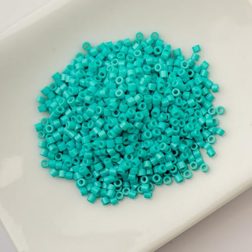 John Bead 25g Cylin Beads Light Teal 11/0 Glass Cylindrical Seed Beads for Jewelry Bracelets Necklaces Earrings Making Embroidery - color: Light Teal