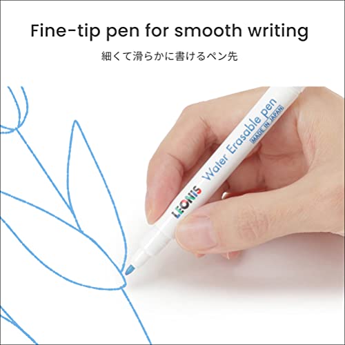 LEONIS Water Erasable Fabric Marking Pen Blue 10 Count Pack*3 [ 78007_3pks ] - size: 10 Count (Pack of 3)