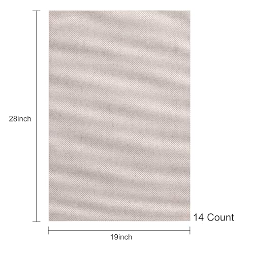 Aida Cloth 14 Count Cross Stitch Fabric,19×28inch (14CT,Oatmeal) - color: Oatmeal, size: 14CT