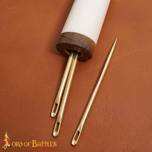 Lord of Battles Genuine Bone Needle Holder Durable Sewing Tool Organizer Medieval Needles Storage Case for Sewing, Embroidery & Crafting Needles Storage (Bone Holder)