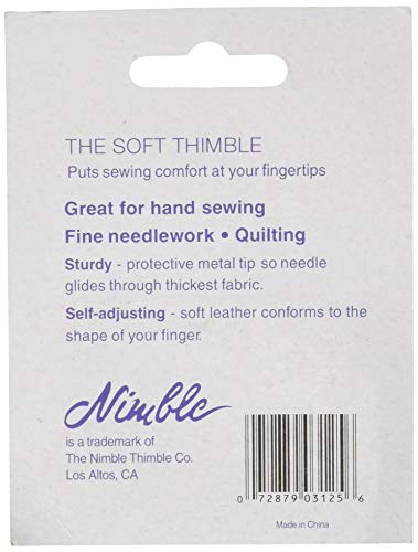 Canvas Corp NT-M Leather Nimble Thimble with Metal Tip, Medium