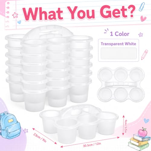gisgfim 6 Pack Classroom Caddy Organizer with Handle, 6 Compartments, Clear - color: Clear