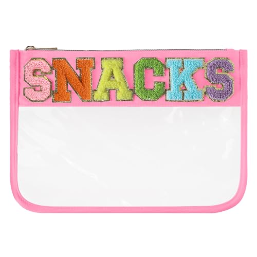 DYSHAYEN Clear Snacks Bag for Travel - color: Pink-Snacks