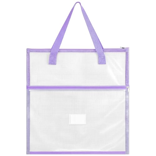 Cosblank 16x16inch Sew Project Bag Jumbo Needlepoint Project Bag, Purple - color: Purple