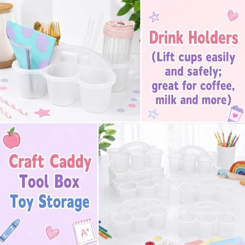 gisgfim 6 Pack Classroom Caddy Organizer with Handle, 6 Compartments, Clear - color: Clear