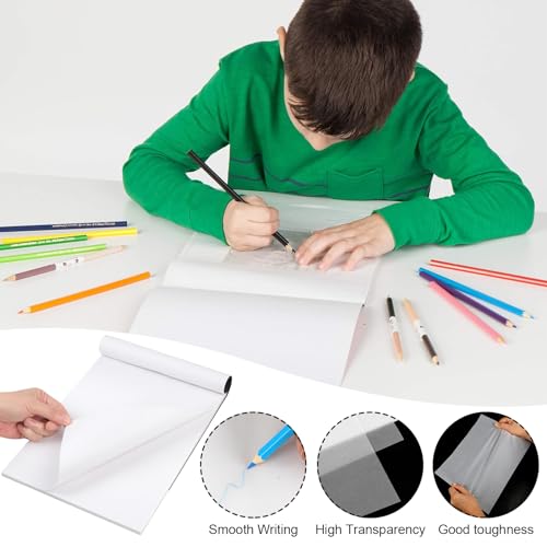 120 Sheets Tracing Paper for Drawing, 8.5”x 11” Trace Paper, Translucent Vellum Paper Tracing Paper Pad, Tracing Pad for Sketching, Preliminary Drawing, Overlaying Images Tracing - size: 8.5”x 11”（120 Sheets）