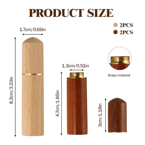 4 Pcs Portable Wooden Sewing Box, Versatile Wood Box Holder for Needles, Storage Embroidery Needle Hand Crafts Knitting Tool, Toothpick and Bead Storage
