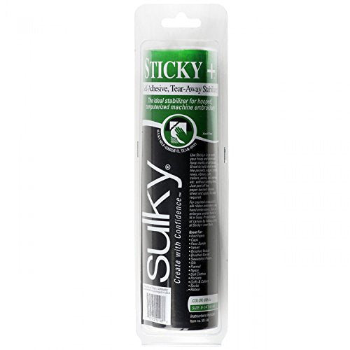 Sulky 100569 Sticky Self-Adhesive Tear-Away Stabilizer Roll, 8.25"X6yd, Clear (551-08)