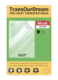 TransOurDream Heat Transfer Mask & Iron on Tape(20 Sheets, 11"x17") - Iron-On Clear Positioning Film for Dark Transfer Paper & Printable HTV on Shirts - color: Mask-Dark, size: 20 Sheets