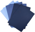 KCS 6 pc of 12" x 18"(30cmx45cm) 14CT Counted Cotton Aida Cloth Cross Stitch Fabric (Light Blue+Jeans Blue+Navy Blue) - color: Light Blue+jeans Blue+navy Blue