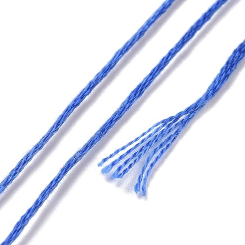 FASHEWELRY 10 Skeins Embroidery Floss Friendship Bracelet String Threads 6-Ply 0.5mm Dark Blue Cross Stitch Embroidery Thread for Sewing Bracelet Making Stitching Crafts - color: Dark Blue, size: 0.5mm
