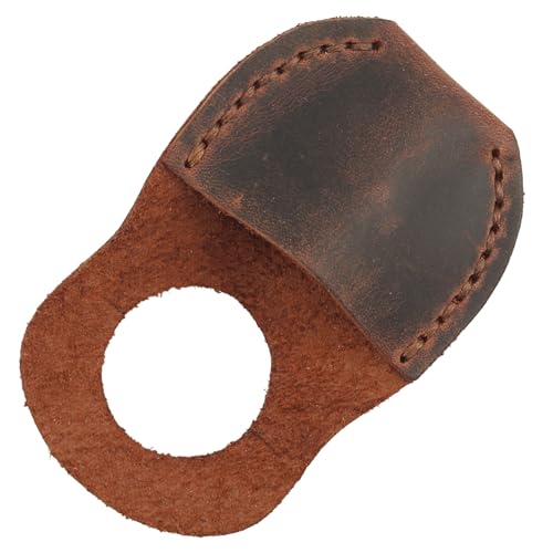 Toprank Leather Thumb Guard for Wood Carving - Premium Full Grain Leather Finger Protector, Handmade Carpenter Carving Kit Accessory (Tan) - color: Tan
