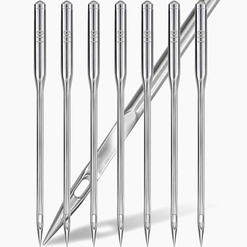 60 PCS Universal Leather&Jeans Sewing Machine Needles, Size 100/16 Needles for Heavy Fabric, Suitable for Singer, Brother, Janome Home Sewing Machine - size: 100/16