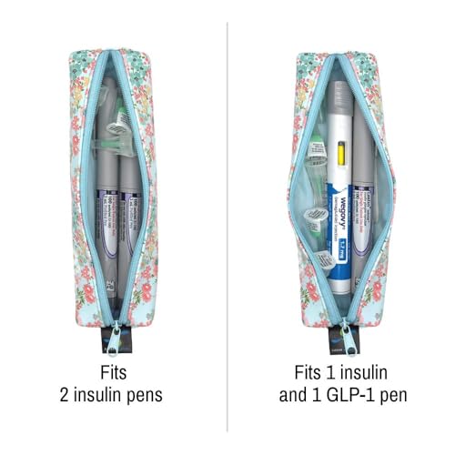 Sugar Medical MedMate GLP-1 & Insulin Pen Travel Case for 2 Pens - color: Isla Floral