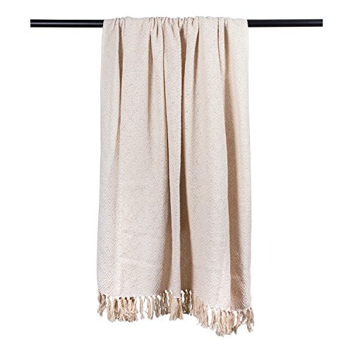 DII Diamond Throw Collection Cotton Woven, 50x60, White - color: White