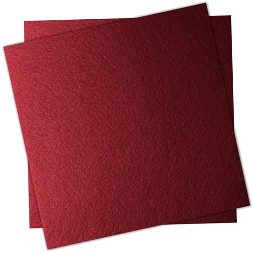 12" x 12" Felt Fabric Sheets for Crafts, Squares Felt Paper (Wine Red) - color: Wine Red