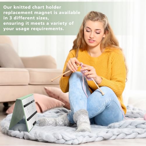 Flutesan 1 Pcs Knitting Pattern Holder, Fold up Cross Stitch Knitting Chart Keeper with Replacement Magnets, Magnetic Cross Stitch Accessories (Folded Size 6.1 x 9 Inch,Sage Green) - color: Sage Green, size: Folded Size 6.1 x 9 Inch