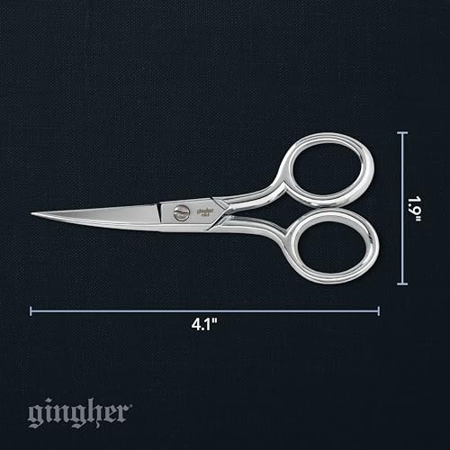 Gingher 4" Curved Embroidery & Applique Scissors for Crafting & Sewing - style: 4" Embroidery - Curved