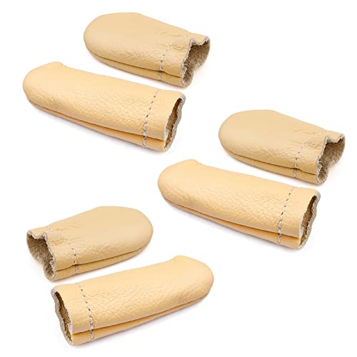 3 Pairs Leather Finger Protector Leather Thimble - size: 3 Pairs