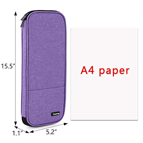 Teamoy Knitting Needles Case, Travel Organizer Storage Bag, Purple - color: Purple