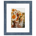 Golden State Art 8x10 Blue Picture Frame Mat for 5x7 Real Glass - color: Blue, size: 8x10