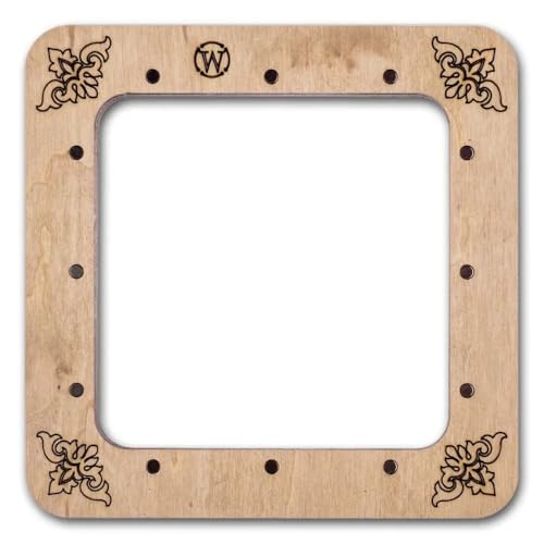 Magnetic Embroidery Hoop Medium – 4"x4" Inner Size, Square Hoop for Perforated Paper & Plastic Canvas, Celadon Blue | FLMP‑011 - color: Celadon