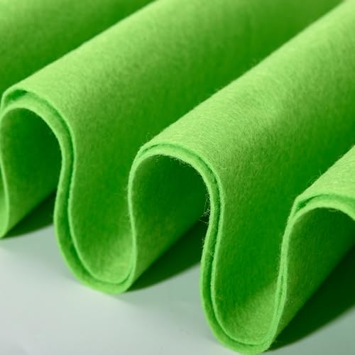 Soft Felt Fabric Sheets 1.6mm Thick Sewing Patwork Material Large Craft Felt Roll Fabric by The Yard (Light Green, 18"X 36" Inches) - color: Light Green, size: 18"X 36" Inches