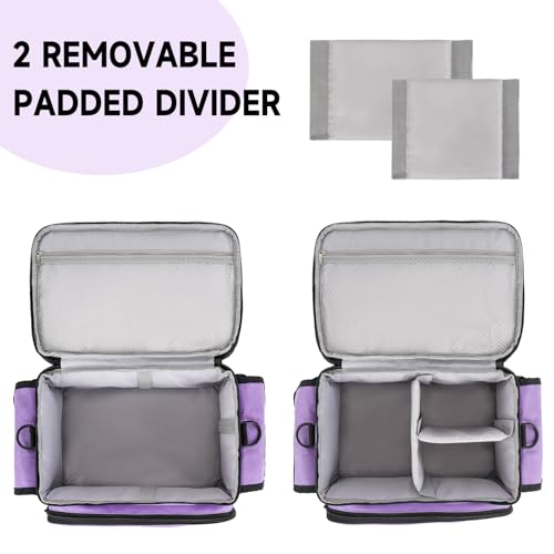 LEFOR·Z Large Sewing Supplies Organizer Bag(13 x 8 x 9 in),Sewing Basket - color: Purple