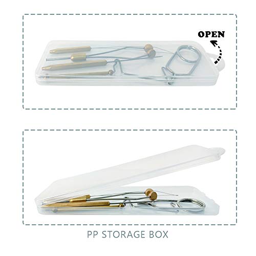 HERCULES Fly Tying Tools, Fly Tying Kit with Bobbin Thread Holder, Wire Threader, Knot Whip Finisher, Hackle Plier, Bodkin, Fly Fishing Lure Making Accessories - color: 2pcs Bobbin + 1pcs Threader