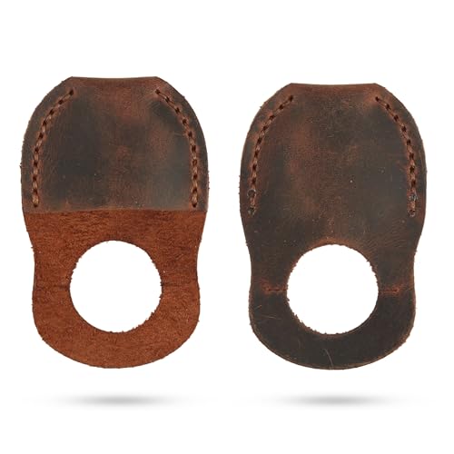 Toprank Leather Thumb Guard for Wood Carving - Premium Full Grain Leather Finger Protector, Handmade Carpenter Carving Kit Accessory (Tan) - color: Tan