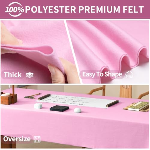 Baby Pink Fabric Sheet 72" X 36", 1.4mm Thick Large Soft Durable Flexible Craft Felt by The Yard, Nonwoven Fabric for DIY Sewing, Arts and Crafts, Decoration Projects - color: Baby Pink, size: 2 yard pre cut