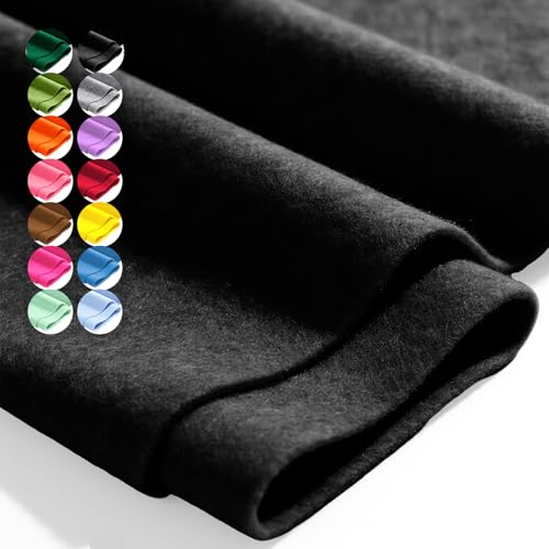 Black 36" X 36" Felt Fabric Sheet - 1.6mm Thickness - color: Black, size: 36" x 36"
