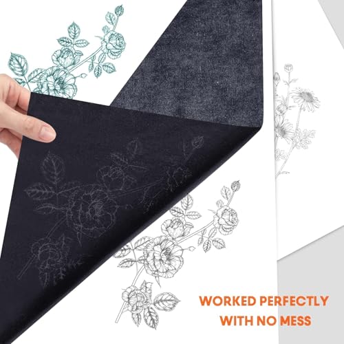 PSLER 100 Sheets Carbon Transfer Paper - Tracing Paper & 3 Embossing Stylus - size: A4 (100 Sheet with 3PCS Embossing Stylus)