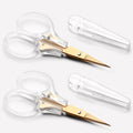 Small Scissors, 3" Travel Size with Safety Cover, NeedlePoint Fine Tip Precision Blades for Crochet, Yarn, Thread, Paper, Fabric Detail Cutting, Mini Shears for Sewing & Embroidery, 2-Pack - style: Straight Tip
