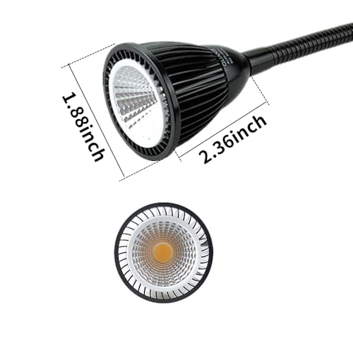 QUANS 5W COB Clip-on Adjustable Gooseneck Cool White LED Desk Reading Light - color: Cool White