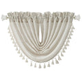 Natural Solid Waterfall Valance with Tassel Accessories, 56"x38", 1 Piece - color: Natural, size: 56"W x 38"L (Pack of 1)