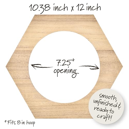 Bucilla, Embroidery Hoop Hexagon Frame, Fits 8" Embroidery Hoop - size: 8", style: Hexagon