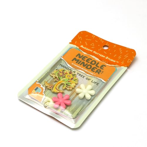 Awesome Pattern Studio Needle Minder Set - Tree of Life Magnetic Needle Minder + 2 Needle Threaders. Enamel Pin for Cross Stitch, Embroidery and Craft - size: TreeOfLife Set #1
