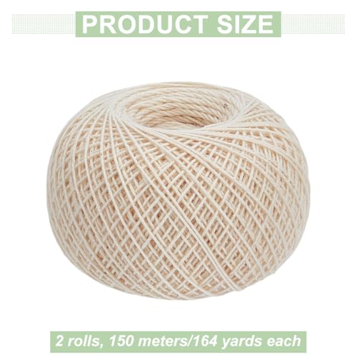 FREEBLOSS 300m Sashiko Thread 100% Cotton Embroidery Flosses White