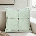 Light Green Linen Plaid Throw Pillow Covers 18x18 Set of 1 - color: Plaid Light Green, size: 18" x 18" (Pack of 1)