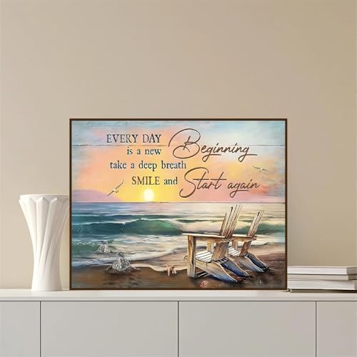 niurenmaoyi Beach Sunset Stamped Cross Stitch Kits for Beginners,Counted Embroidery Craft Kits for Adults,Needlepoint Kits for Adults,Wall Art 15.8X11.8In - color: Cross Stitch Kits0429-04