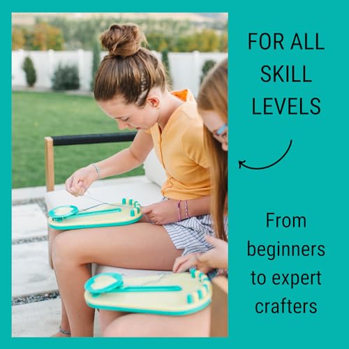 Choose Friendship Bracelet Making Kit – DIY Craft Loom for Kids Ages 8+, New & Improved Design, Includes 20 Threads, Makes 8 Bracelets, Pink “Blush Berry - color: Blush Berry