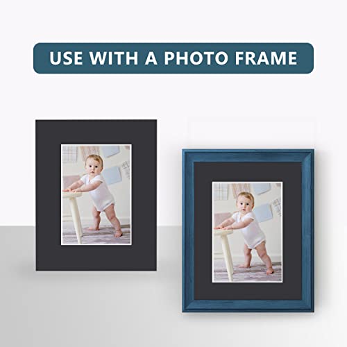 Somime 10 Pack 11x14 Black Picture Mat Kit for 8x10 Photo with Bevel Cut - size: 11x14 10pack black complete set for 8x10