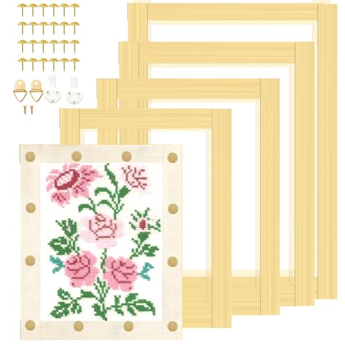 ECOIOU 20 Stretcher Bars 5 Size for Needlepoint Art, Standard Size - size: Standard Size (5"+7"+9"+11"+13")