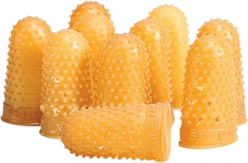 ACCO Rubber Finger Tips, Size 14 (X-Large), 7/9" Base Diameter, Extra Large, Nubbed for Better Gripping, 12 Count Box (S7054014) - size: Extra Large (Size 14)