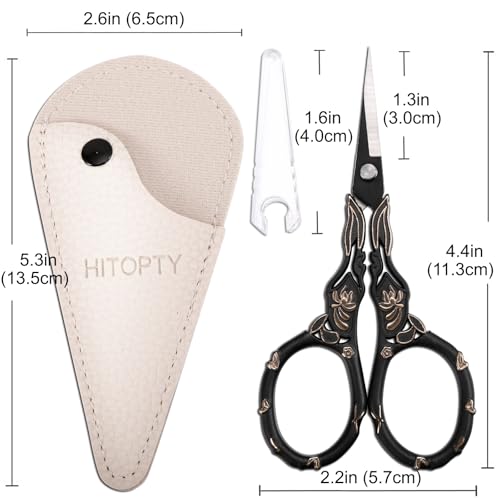 Little Sharp Sewing Scissors All Purpose Shears with Cover - color: Black