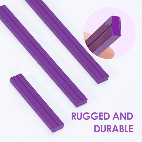 UNIMEIX 8 Pcs Magnetic Strips for Cross Stitch Knitting Chart Keeper Magnet Replacement Set Magnets Crochet Line Keeper Replacement Cross Stitch Supplies for Crafts Work（Exclude Chart Board） (Purple) - color: Purple